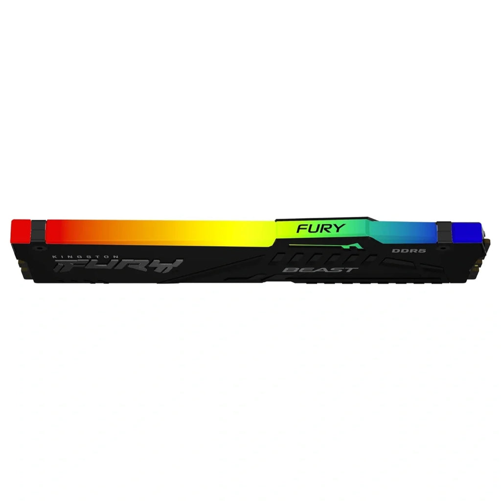 Kingston FURY Beast Black RGB 16GB 5600MT/s DDR5 CL40 DIMM Desktop Gaming Memory, Intel XMP 3.0, KF556C40BBA-16