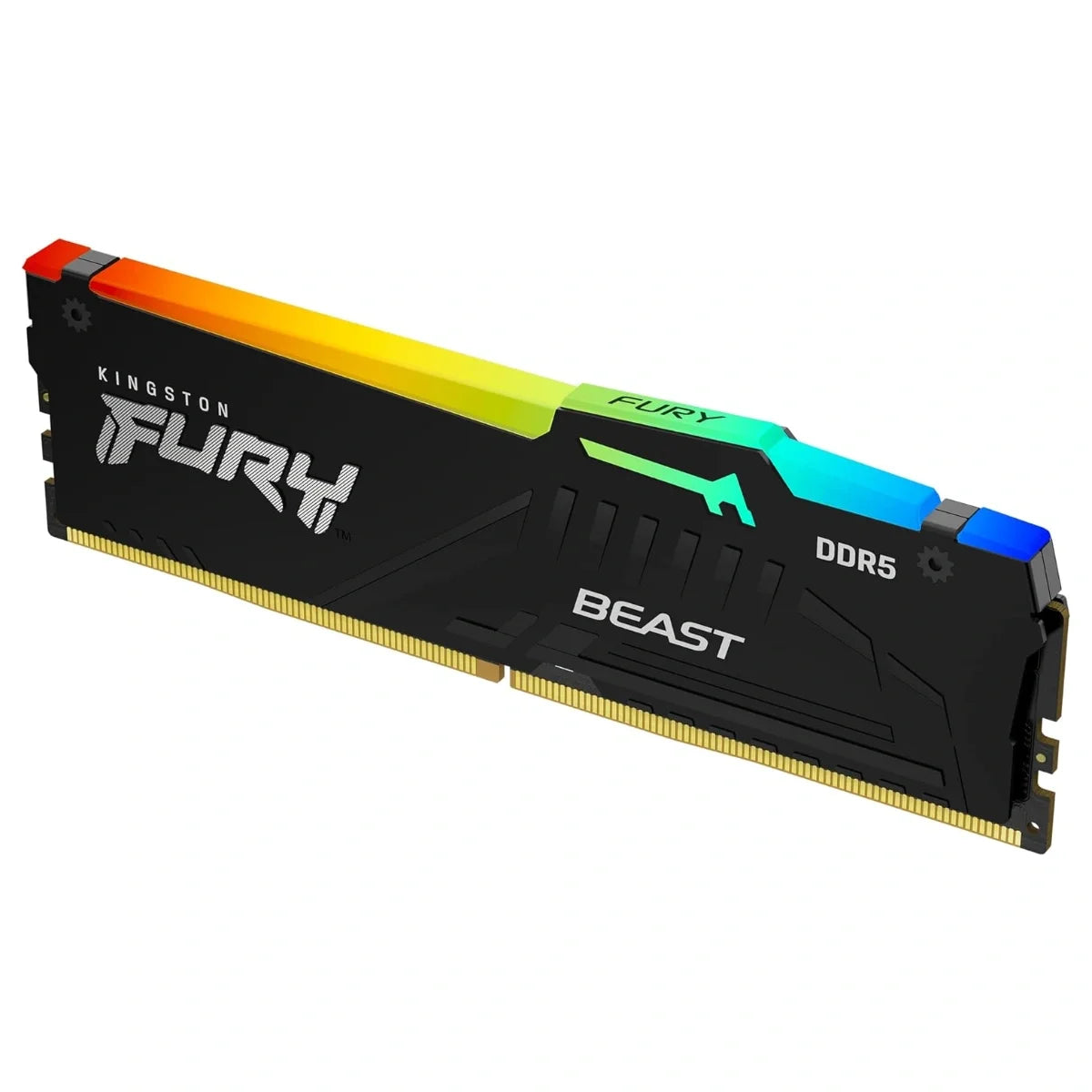 Kingston FURY Beast Black RGB 16GB 5600MT/s DDR5 CL40 DIMM Desktop Gaming Memory, Intel XMP 3.0, KF556C40BBA-16