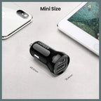 Ugreen 50875 Dual-Port Car Charger, 2 x USB-A, 24W Total Output 12W Per Port, Aluminum Alloy