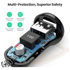 Ugreen 50875 Dual-Port Car Charger, 2 x USB-A, 24W Total Output 12W Per Port, Aluminum Alloy