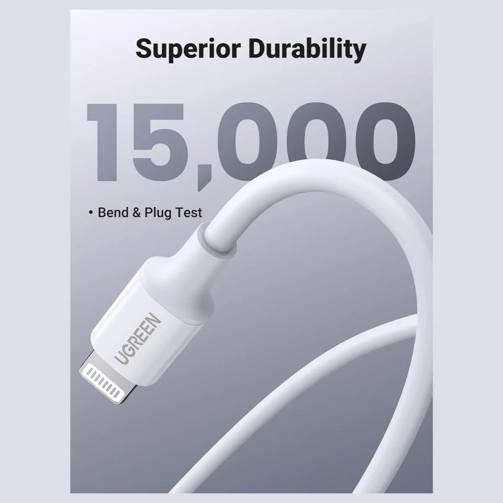 UGREEN USB C to Lightning Cable, 3.3FT 1m MFi Certified PD Fast Charging, 480Mbps Data Transfer, 10493