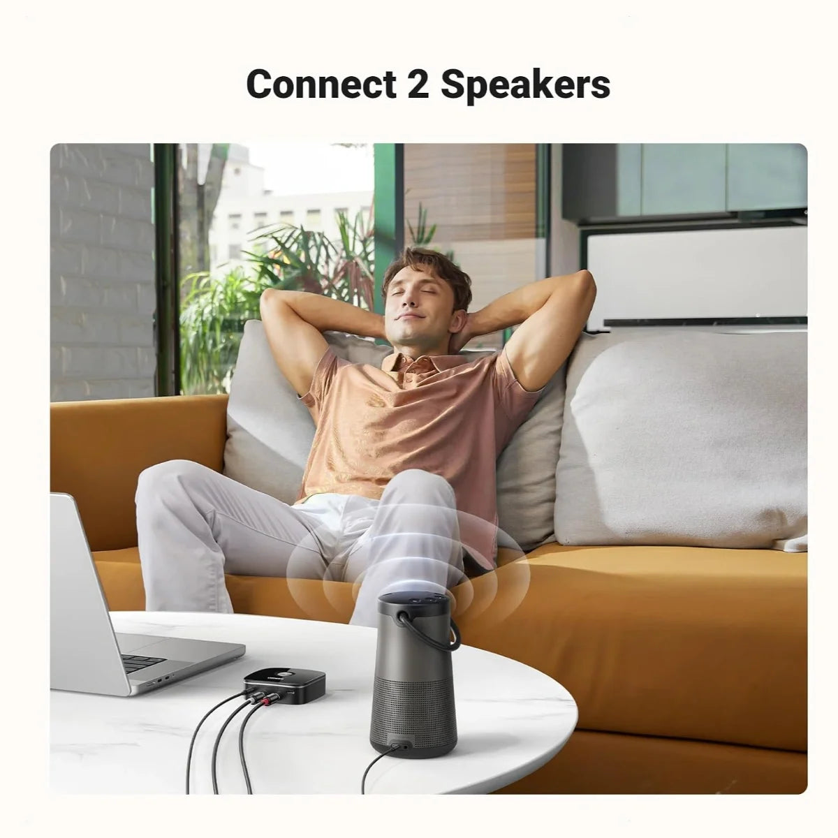 UGREEN Bluetooth 5.3 Receiver for Hi-Fi, 3.5mm AUX and RCA, Low Latency Audio, 10m Range, Dual Pairing, Model 30445