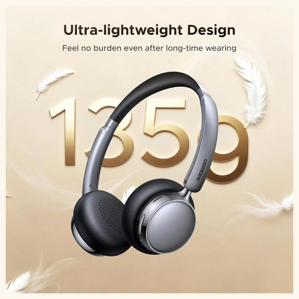 UGREEN Studio Plus Active Noise-Cancelling Headphones, Bluetooth 6.0 Over-Ear ANC, 80H Playtime, Spatial Audio, 0.08S Low Latency, Multi-Point Connection, 75630
