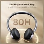UGREEN Studio Plus Active Noise-Cancelling Headphones, Bluetooth 6.0 Over-Ear ANC, 80H Playtime, Spatial Audio, 0.08S Low Latency, Multi-Point Connection, 75630