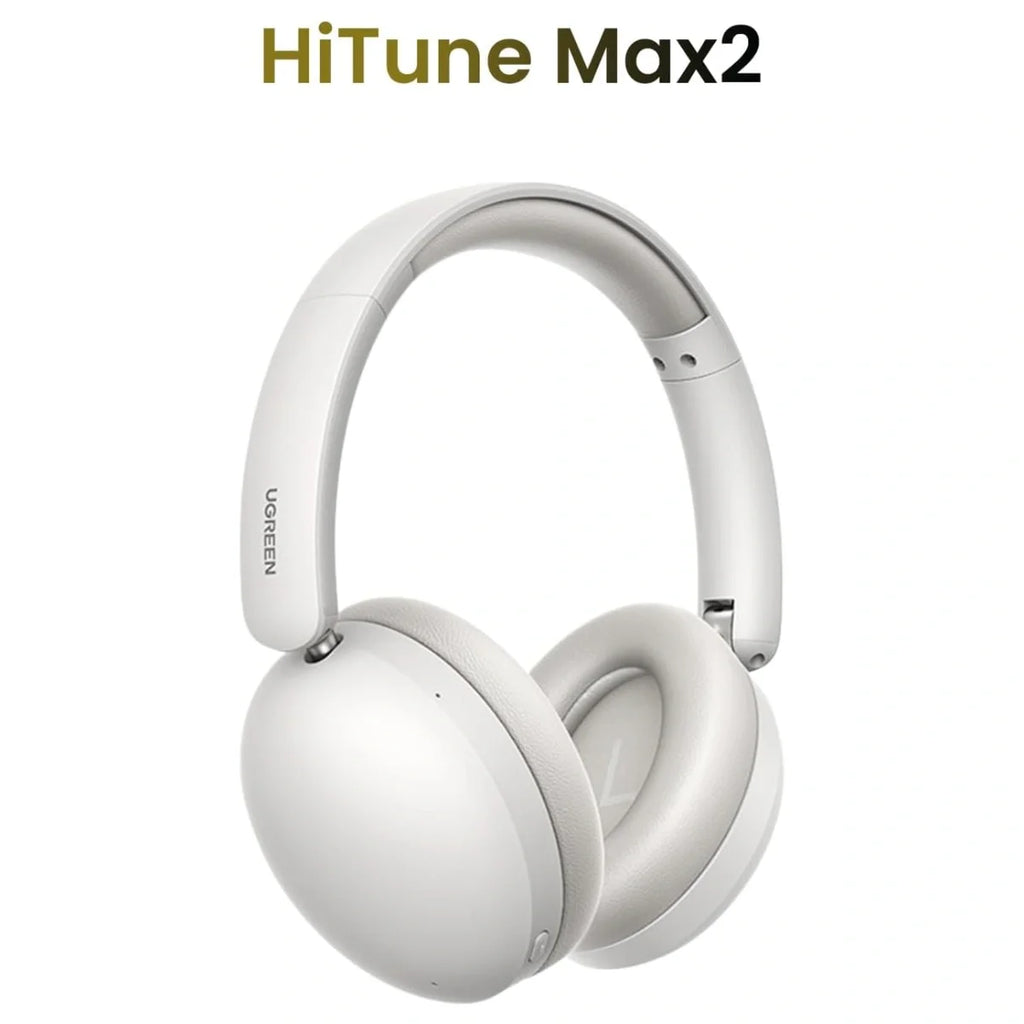 UGREEN HiTune Max2 Wireless Over-Ear Headphones, Active Noise Cancellation, 80 Hours Playtime, Bluetooth, White HP205 45017