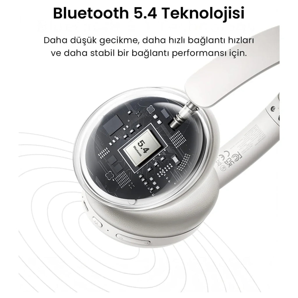 UGREEN HiTune Max2 Wireless Over-Ear Headphones, Active Noise Cancellation, 80 Hours Playtime, Bluetooth, White HP205 45017