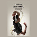 UGREEN HiTune Max2 Wireless Over-Ear Headphones, Active Noise Cancellation, 80 Hours Playtime, Bluetooth, White HP205 45017
