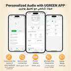 UGREEN HiTune T3 Pro Bluetooth 5.4 Earbuds, Active Noise Cancellation 38dB, 4 Mics ENC Clear Calls, 10mm Dynamic Speaker, 30H Playtime USB C Fast Charging, IPX5 Waterproof, App Customization, 2 Devices Connection, 35725 WS206