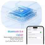 UGREEN ClipBuds Magic Open-Ear Wireless Earbuds, Smart Touchscreen With Custom Wallpaper, Bluetooth 5.4, 30H Playtime, 12mm Bio-Diaphragm Stereo Sound, IPX5 Waterproof, 55136 WS208