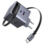 UGREEN Nexode Pro 65W GaN Fast Charger With Retractable USB-C Cable, USB-C and USB-A Ports, 65825 X615