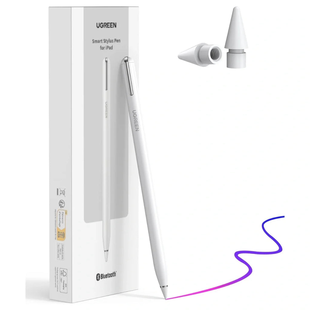 UGREEN Smart Stylus Pen for iPad, Bluetooth Connection, Tilt Sensitivity and Palm Rejection, USB-C Faster Charging, 12H Using Time, Magnetic Attachment, LP452S 90915