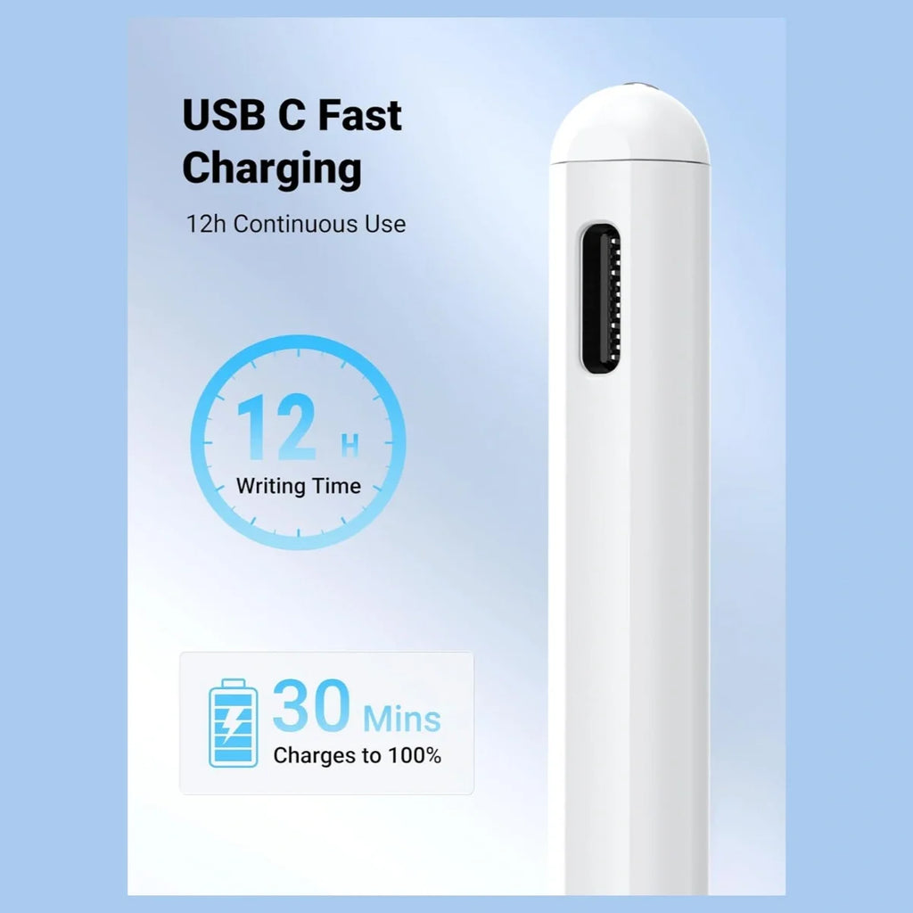 UGREEN Smart Stylus Pen for iPad, Bluetooth Connection, Tilt Sensitivity and Palm Rejection, USB-C Faster Charging, 12H Using Time, Magnetic Attachment, LP452S 90915