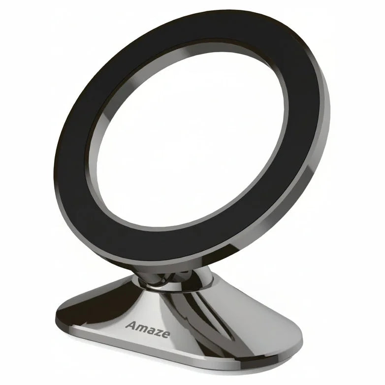 AMAZE Zinc Alloy Magnetic Car Mobile Holder, Strong Magnetic Hold, 360 Degree Rotation, Universal Compatibility, Compact Minimal Design, Easy Installation, A587