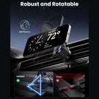 UGREEN Qi2 15W Magnetic Wireless Car Charger Mount, Auto-Align, Air Vent Mount, LED Lights, 17pcs N52 Magnets, 360 Degree Rotation, W708 35970
