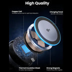 UGREEN Qi2 15W Magnetic Wireless Car Charger Mount, Auto-Align, Air Vent Mount, LED Lights, 17pcs N52 Magnets, 360 Degree Rotation, W708 35970