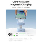UGREEN MagFlow 2-in-1 Magnetic Wireless Charger, Qi2-Certified Up To 25W Fast Charging, Dual-Device Charging, MagSafe-Compatible, Model 55960B