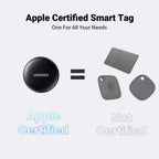 UGREEN Smart Bluetooth Finder 60387, Apple Find My Certified, Worldwide Tracking And Buzzer Alert, Lost Mode, Left Behind Reminder, Anti-Tracking Protection