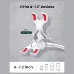 UGREEN Gooseneck Phone Holder for Desk and Bed, 800mm Flexible Long Arm, 360 Degree Rotation, Fits 4" to 6.5" Smartphones, White 30488