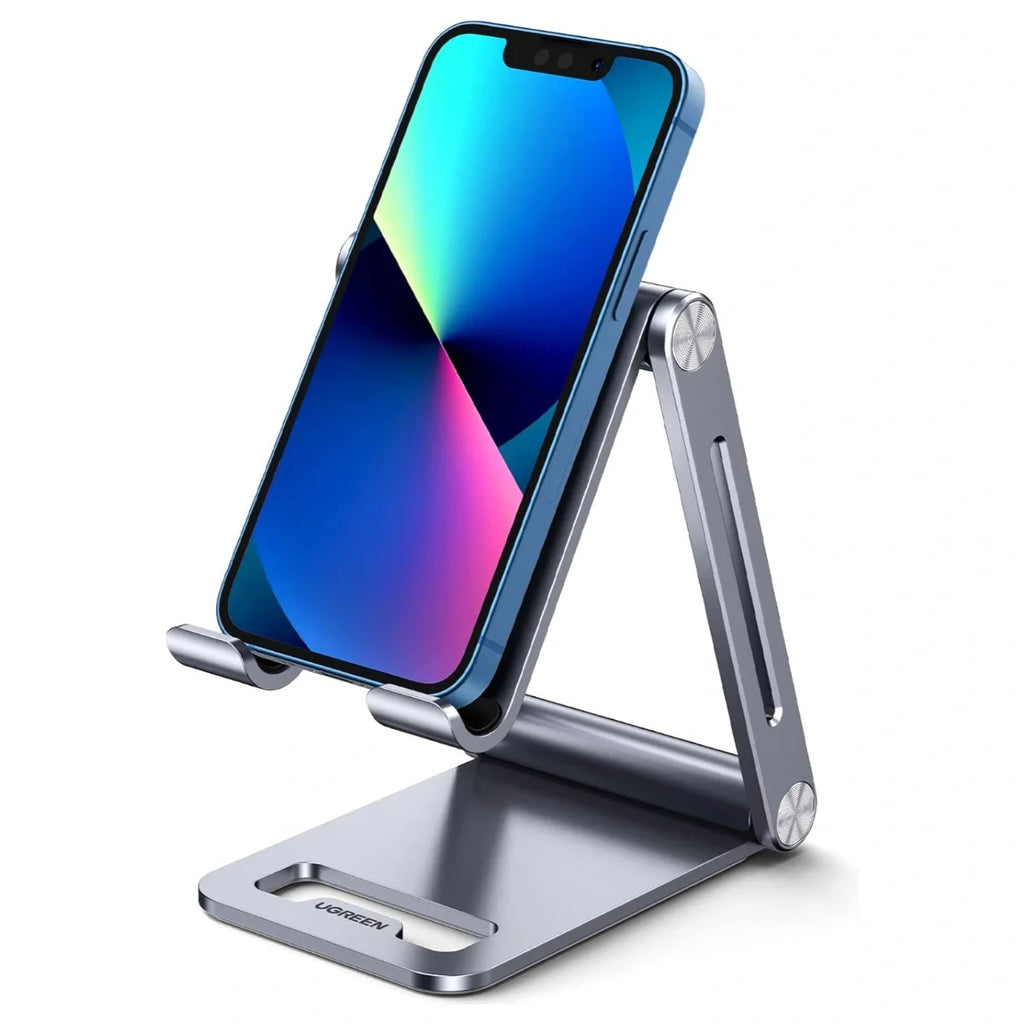 UGREEN Desktop Phone Stand, Dual Arms, Adjustable Dual Hinges, Foldable Design, Up To 7.9 Inch Compatibility, Space Grey, 80708 LP263