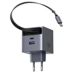 UGREEN Nexode Pro 45W GaN Fast Charger with Retractable Cable, USB-A and USB-C, EU Pin, 65822 X614