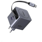 UGREEN Nexode Pro 45W GaN Fast Charger with Retractable Cable, USB-A and USB-C, EU Pin, 65822 X614