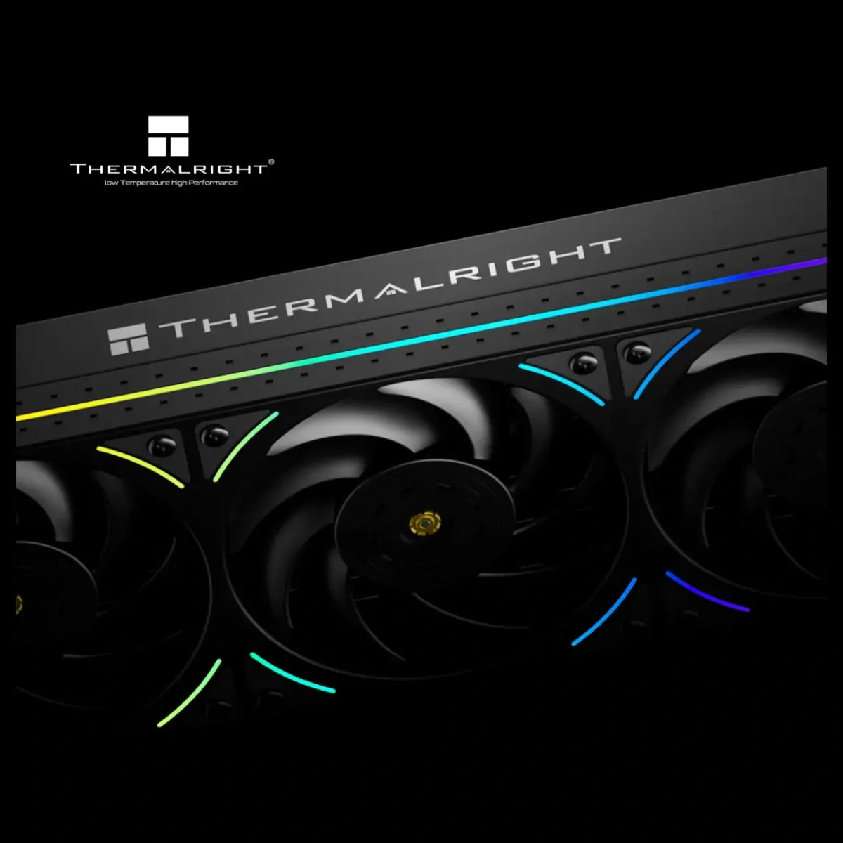 Thermalright Peerless Vision 360 UB ARGB 360mm CPU Liquid Cooler, 3.95" LCD 480x480 Square Screen, Wireless Splicing Fans, Black