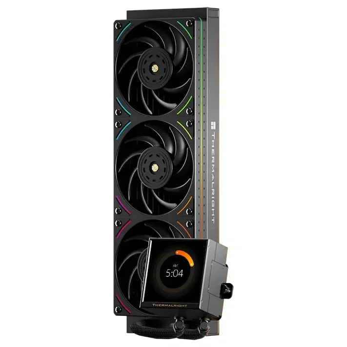 Thermalright Peerless Vision 360 UB ARGB 360mm CPU Liquid Cooler, 3.95" LCD 480x480 Square Screen, Wireless Splicing Fans, Black