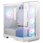 MSI MAG PANO M100R PZ Premium Mid-Tower Gaming PC Case, 270-Degree Tempered Glass, 4x ARGB 120mm Fans, Up To 360mm Radiator Support, White