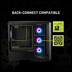 MSI MAG PANO M100R PZ Premium Mid-Tower Gaming PC Case, 270-Degree Tempered Glass, 4x ARGB 120mm Fans, Up to 360mm Radiator Support