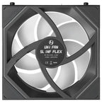 Lian Li UNI Fan SL Infinity FLEX 120mm Wireless Normal Blade ARGB Fan 3 Pack, L-Wireless Controller Included, Three-Zone ARGB Lighting, Dual-Sided Frame Design, Black 12SLIN1F3B