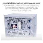 Lian Li HydroShift II OLED Curved 360TL Liquid CPU Cooler, 360mm AIO, 3x120mm TL Fans, 6.67" 2K 60Hz Curved OLED Screen With 3D Visual Effects, Up To 2800RPM Pump, White