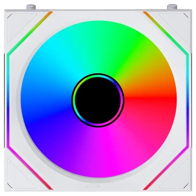Lian Li UNI Fan SL-INF FLEX 120mm Reverse Blade ARGB Fan 3 Pack, Three-Zone ARGB Lighting, L-Connect 3 Support, Controller Included, White, G9F.12RSLIN1F3W.00