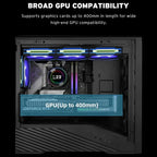 Lian Li Vector V150 INF Micro ATX PC Case, 3x ARGB PWM Fans 2x140mm and 1x120mm, Infinity Mirror Front Panel, Tempered Glass Front and Side, Supports Backconnect M-ATX and 360mm Radiator, Black, G99.V150INFX.00