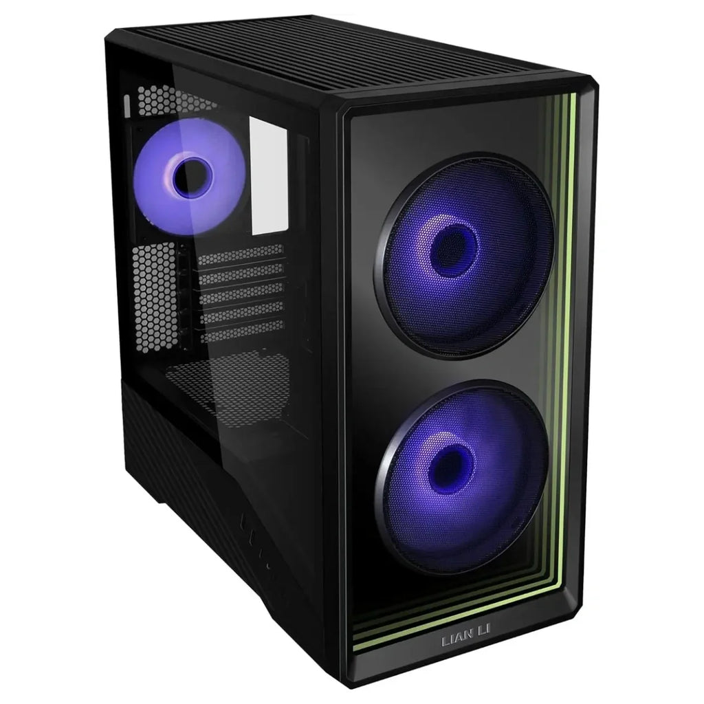 Lian Li Vector V150 INF Micro ATX PC Case, 3x ARGB PWM Fans 2x140mm and 1x120mm, Infinity Mirror Front Panel, Tempered Glass Front and Side, Supports Backconnect M-ATX and 360mm Radiator, Black, G99.V150INFX.00