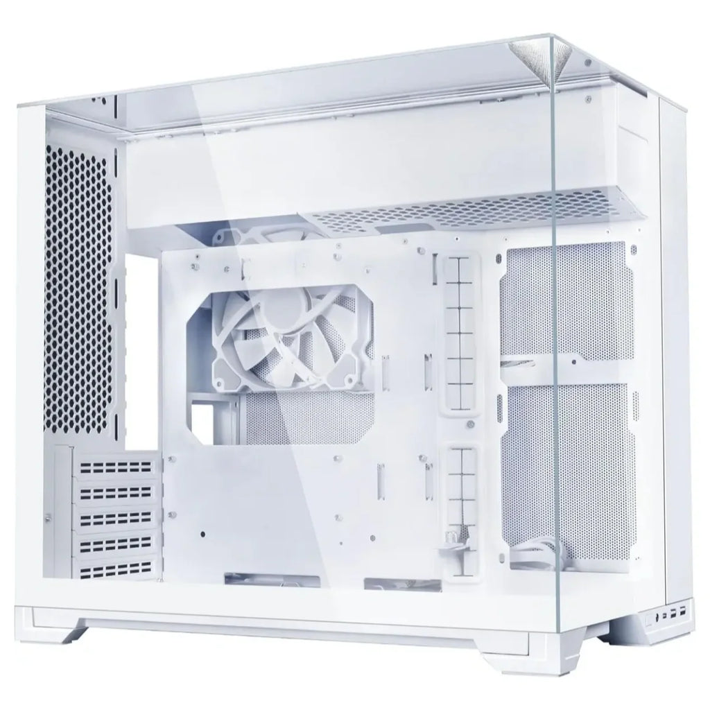 Lian Li O11 Vision-M mATX PC Case, High-Airflow, Triple Tempered Glass Panels, Supports Up To 410mm GPU and 360mm Radiator, Supports ATX PSU Up To 182mm, White, G99.O11VMW.00