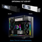 Lian Li O11 Vision-M mATX PC Case, High-Airflow, 410mm GPU Support, Second-Chamber AIO Design, Triple Tempered Glass Panels, Supports 360mm AIO and ATX PSUs, 1x 140mm Fan, Black, G99.O11VMX.00