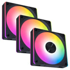Lian Li UNI Fan CL120 ARGB 120mm PWM Fans Triple Pack Reverse Blade, 2.4GHz Wireless Signal, Daisy-Chain, Controller Included and Required, Black G99.12RCL1W3B.00