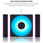 Lian Li UNI Fan CL120 ARGB 120mm PWM Fans Triple Pack Reverse Blade, 2.4GHz Wireless Signal, Daisy-Chain, Controller Included and Required, Black G99.12RCL1W3B.00