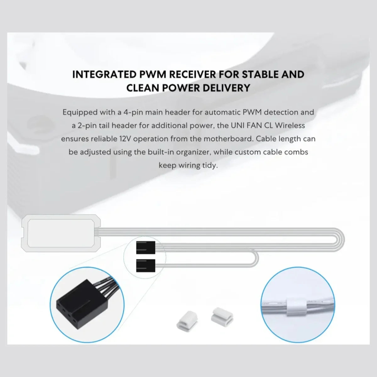 Lian Li UNI Fan CL120 ARGB 120mm PWM Fans Triple Pack Reverse Blade, 2.4GHz Wireless Signal, Daisy-Chain, Controller Included and Required, Black G99.12RCL1W3B.00