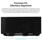 Lian Li Hydroshift II 360 LCD Liquid CPU Cooler, 2.1" IPS LCD 480x480, 3 Control Modes, Side-Mount Water Tubes, White, G89.GHS2LCD36W.00