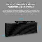 Lian Li Hydroshift II 360 LCD Liquid CPU Cooler, 2.1" IPS LCD 480x480, 3 Control Modes, Side-Mount Water Tubes, White, G89.GHS2LCD36W.00