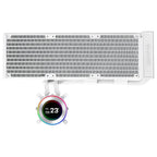 Lian Li Hydroshift II 360 LCD Liquid CPU Cooler, 2.1" IPS LCD 480x480, 3 Control Modes, Side-Mount Water Tubes, White, G89.GHS2LCD36W.00