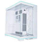 Lian Li O11D EVO RGB E-ATX Gaming Dual Chamber Case, ARGB Lighting Strips, Up to 420mm Radiator Support, Front and Side Tempered Glass Panels, Reversible Chassis, White, O11DERGBW