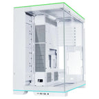 Lian Li O11D EVO RGB E-ATX Gaming Dual Chamber Case, ARGB Lighting Strips, Up to 420mm Radiator Support, Front and Side Tempered Glass Panels, Reversible Chassis, White, O11DERGBW