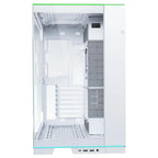 Lian Li O11D EVO RGB E-ATX Gaming Dual Chamber Case, ARGB Lighting Strips, Up to 420mm Radiator Support, Front and Side Tempered Glass Panels, Reversible Chassis, White, O11DERGBW