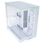 Lian Li O11D EVO RGB E-ATX Gaming Dual Chamber Case, ARGB Lighting Strips, Up to 420mm Radiator Support, Front and Side Tempered Glass Panels, Reversible Chassis, White, O11DERGBW