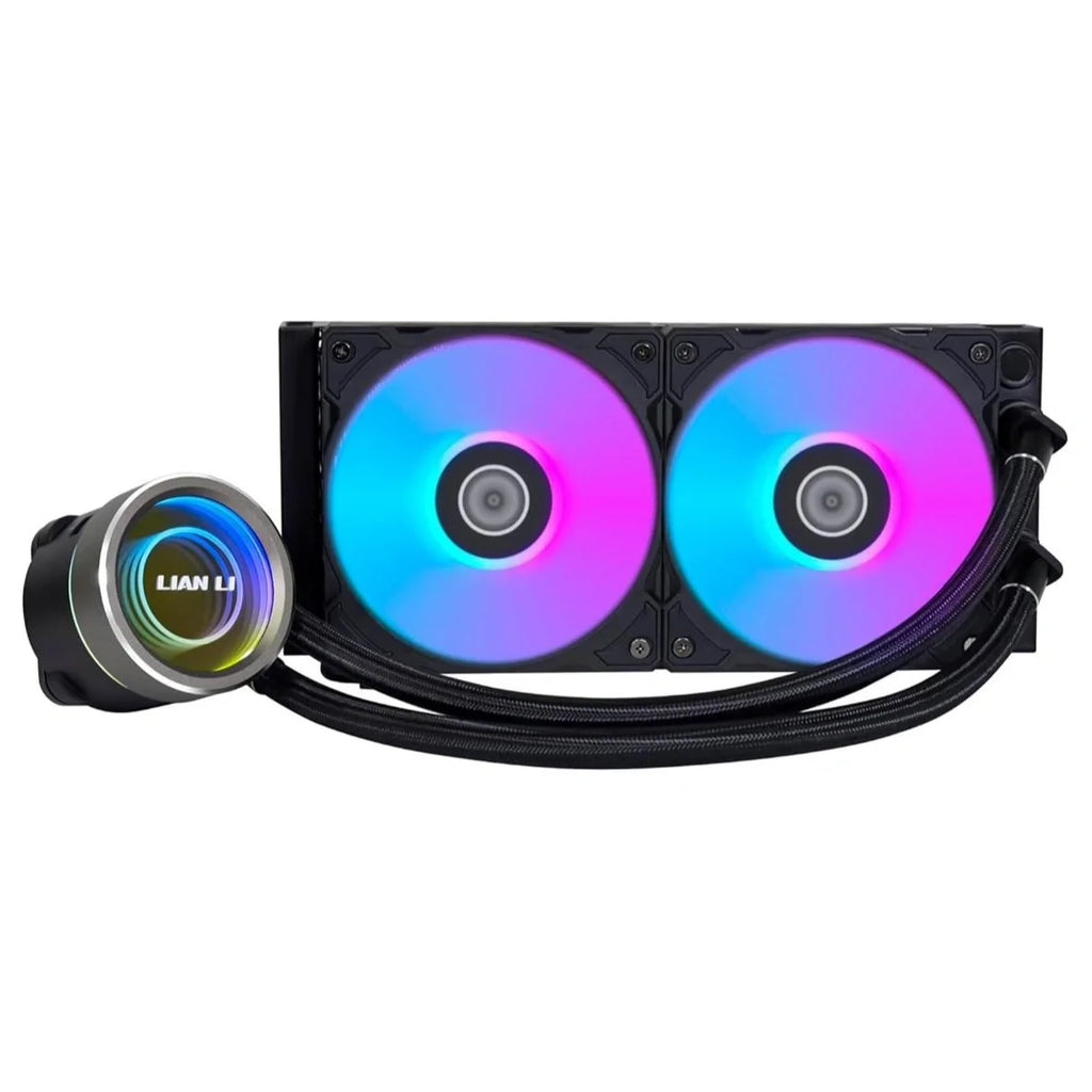 Lian Li Galahad II Trinity 240 ARGB AIO 240mm Liquid CPU Cooler, 3 Interchangeable Pump, ARGB Daisy-Chainable Fans, Up to 3200RPM Pump Motor, Black GA2T24B