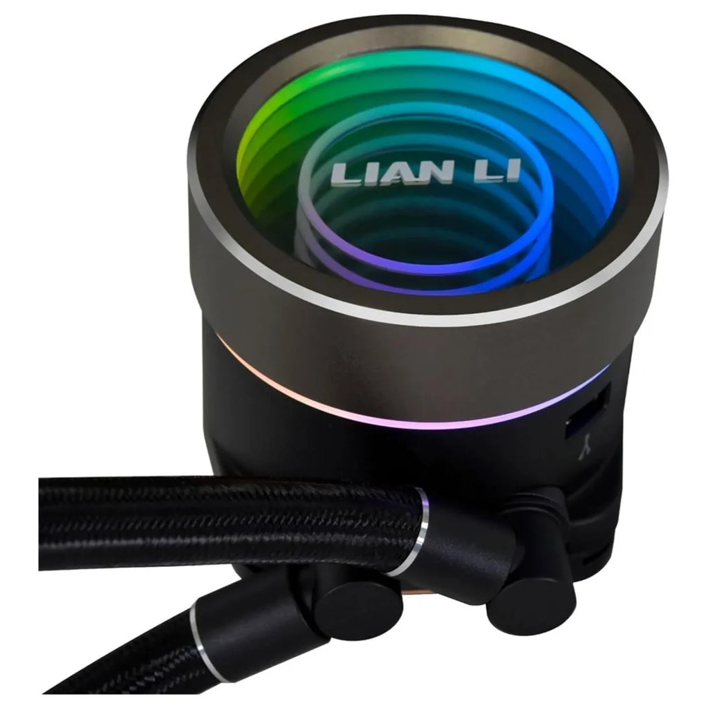 Lian Li Galahad II Trinity 240 ARGB AIO 240mm Liquid CPU Cooler, 3 Interchangeable Pump, ARGB Daisy-Chainable Fans, Up to 3200RPM Pump Motor, Black GA2T24B