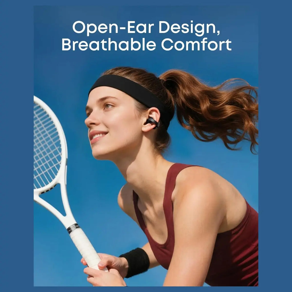 Soundcore C50i by Anker Open Ear Earbuds, Clip On Design, 12mm Drivers, 28H Playtime, AI Clear Calls, Hi-Res, IP55, Bluetooth 6.0