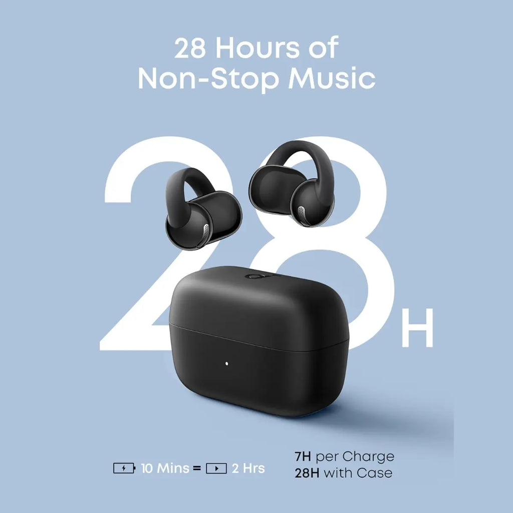 Soundcore C50i by Anker Open Ear Earbuds, Clip On Design, 12mm Drivers, 28H Playtime, AI Clear Calls, Hi-Res, IP55, Bluetooth 6.0